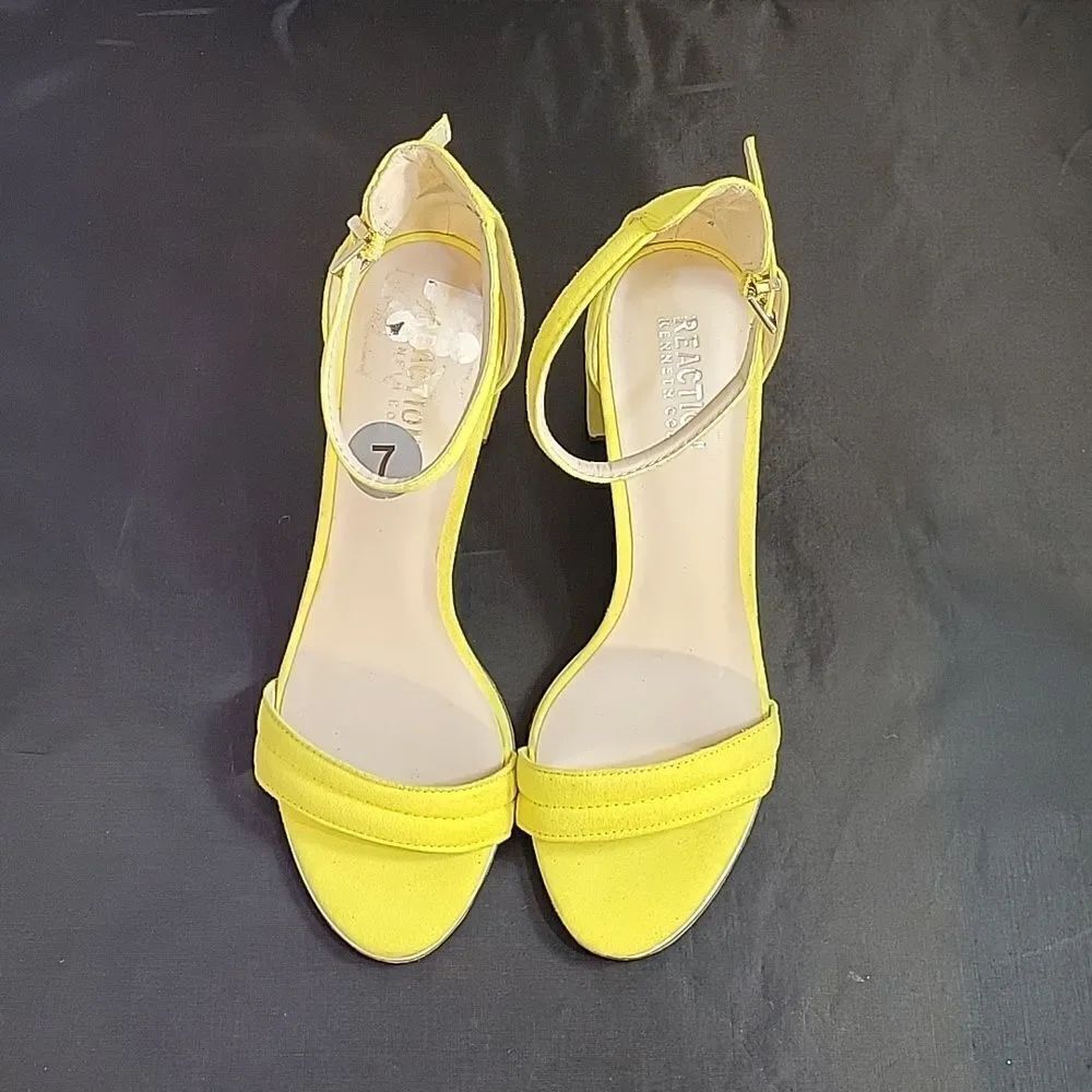 BRAND NEW REACTION KENNETH WOMEN'S CHUNKY HIGH HEEL SANDALS OPEN TOE SANDAL G1 - Picture 4 of 16